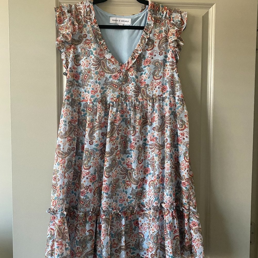 Flutter Sleeve Ruffle Babydoll Dress